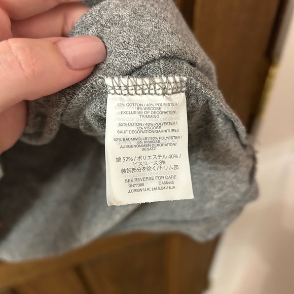 Madewell Gray Tee with Colorful Embroidered Accents Small - Picture 5 of 6